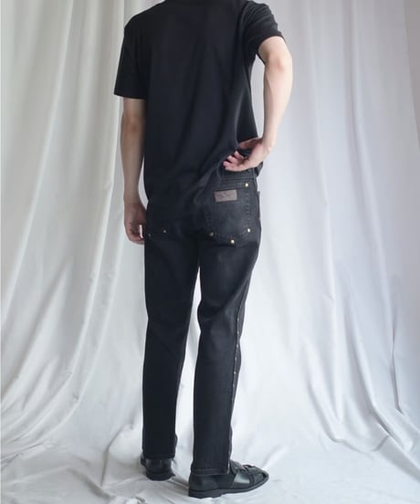 Euro Wrangler Studded Black Denim -3