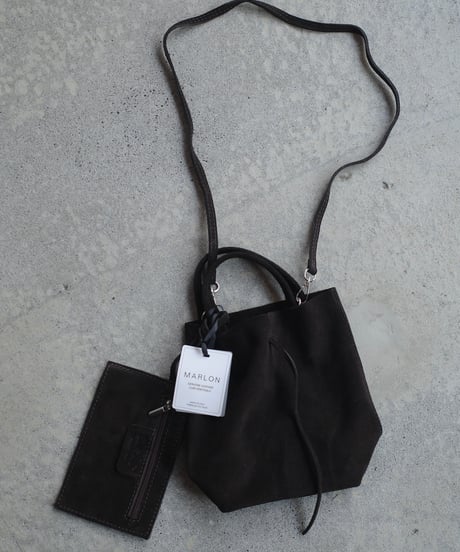 MARLON FIRENZE Calf Leather Mini Shopper Bag - Cioccolato Suede