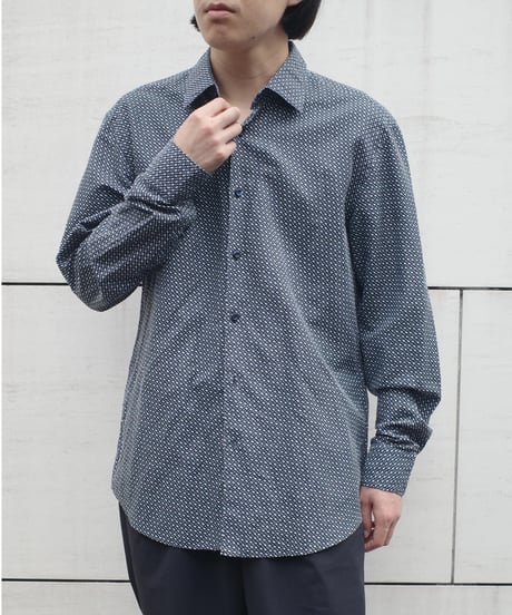 00s Hugo Boss Light Weight Fabric Linen×Cotton Shirt -3