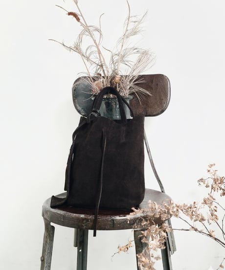 MARLON FIRENZE Calf Leather Mini Shopper Bag - Cioccolato Suede