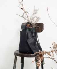 MARLON FIRENZE Calf Leather Mini Shopper Bag - Nero