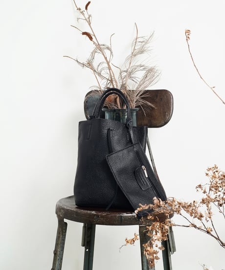 MARLON FIRENZE Calf Leather Mini Shopper Bag - Nero