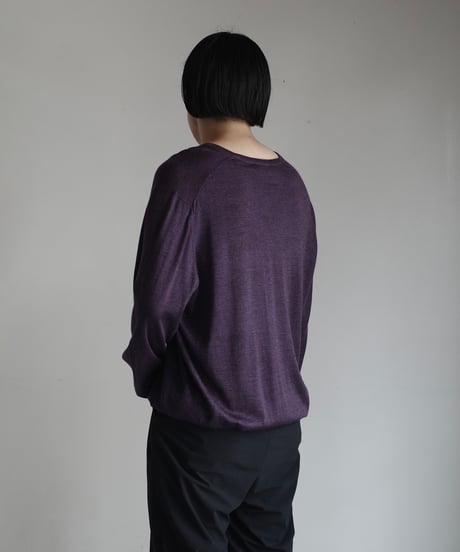 Fay V-neck Wool / Silk High Gauge Knit -Made in ITALY
