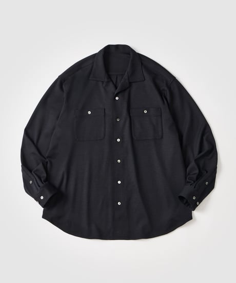 THE DAY -WOOL FRAISE SHIRT JACKET -Black