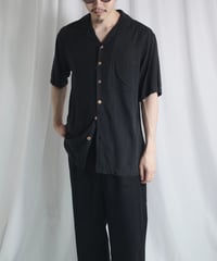 Island Shores Silk Black S/S Shirts -9