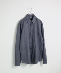 00s Hugo Boss Light Weight Fabric Linen×Cotton Shirt -3