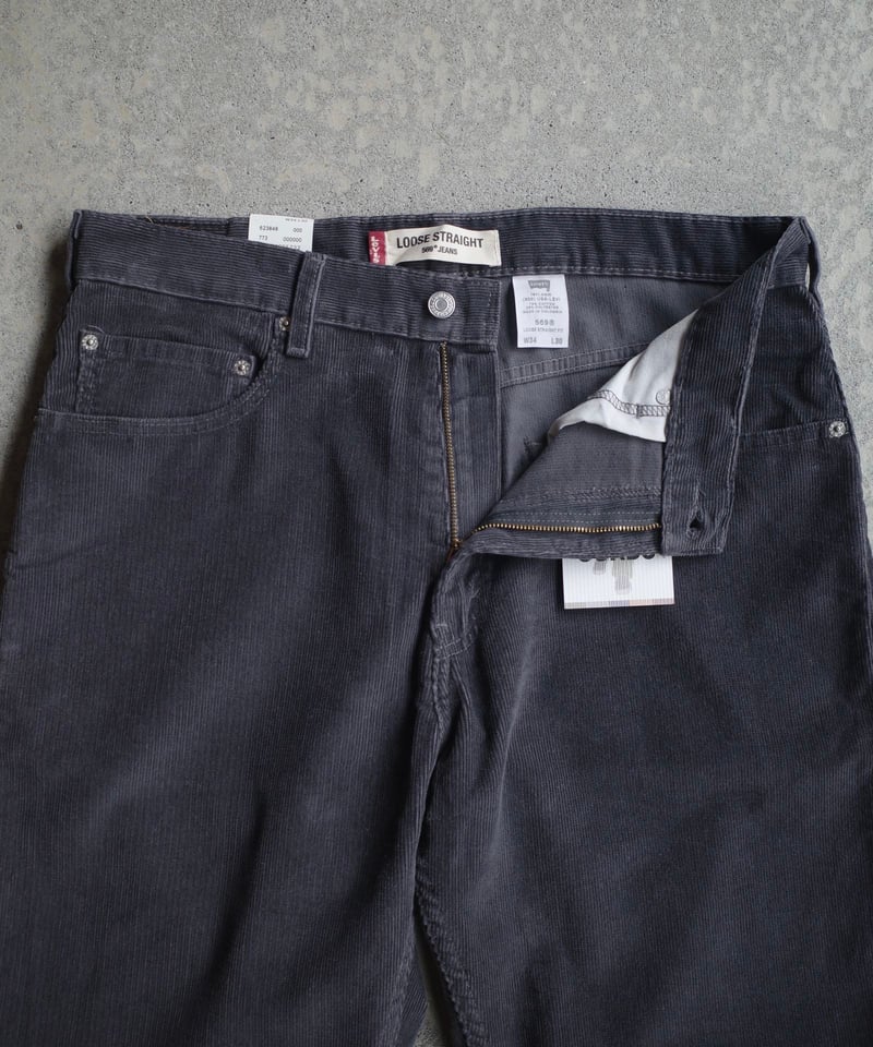 Deadstock Levi's 569 Corduroy Pants -Charcoal |