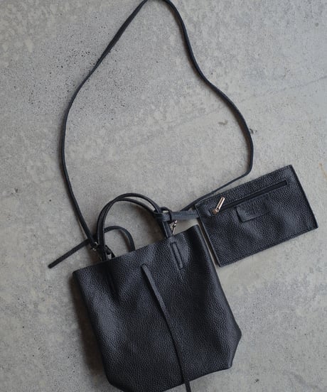 MARLON FIRENZE Calf Leather Mini Shopper Bag - Nero