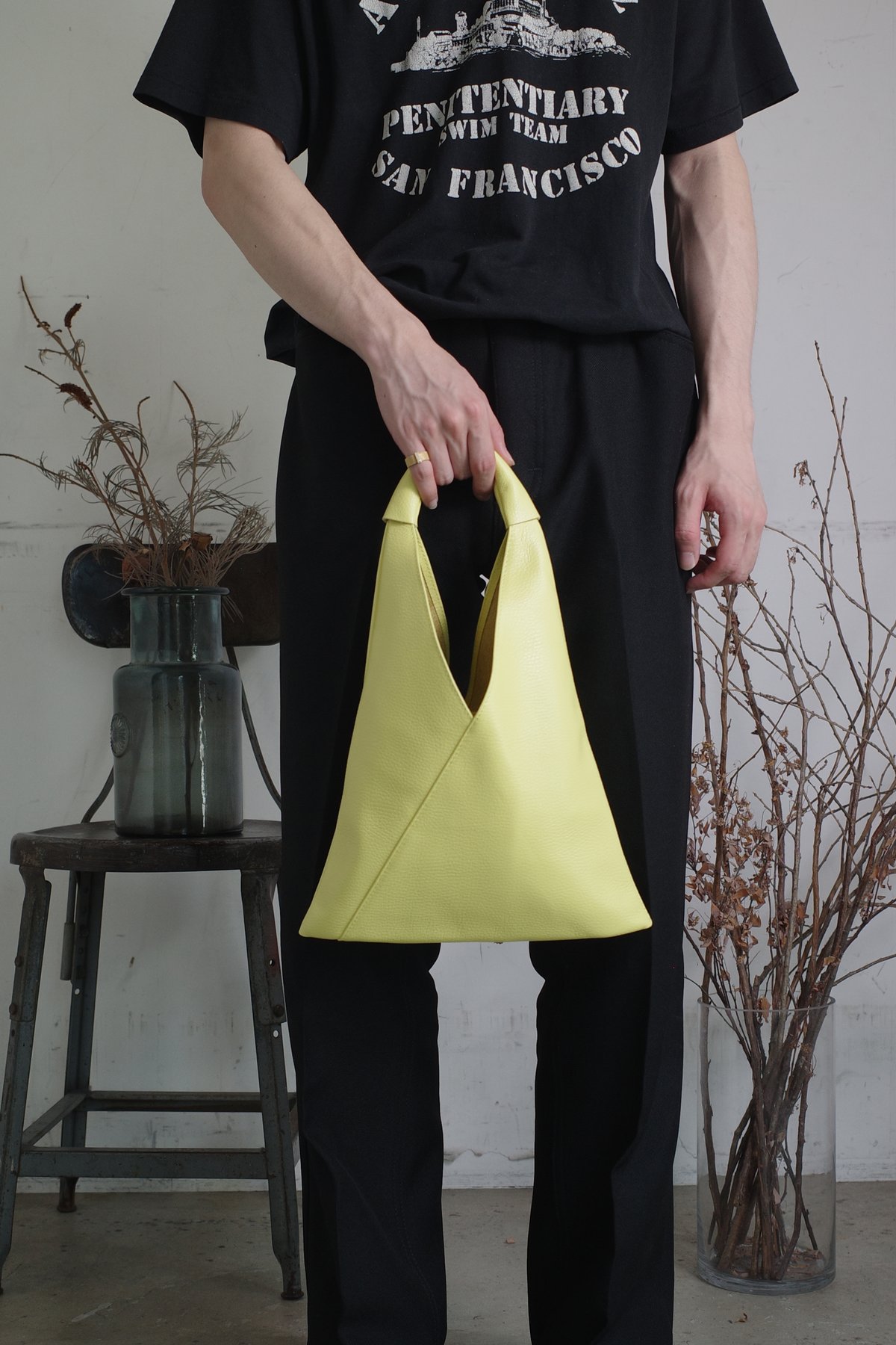 MARLON FIRENZE Calf Leather MINI GISELLE -Limon