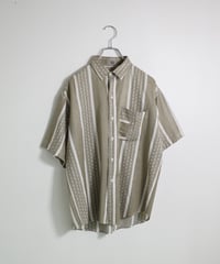 90s Hugo Boss Light Weight Fabric Pattern Shirt -1