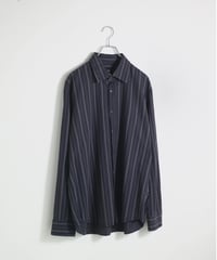 00s Hugo Boss Light Weight Fabric Stripe Shirt -4