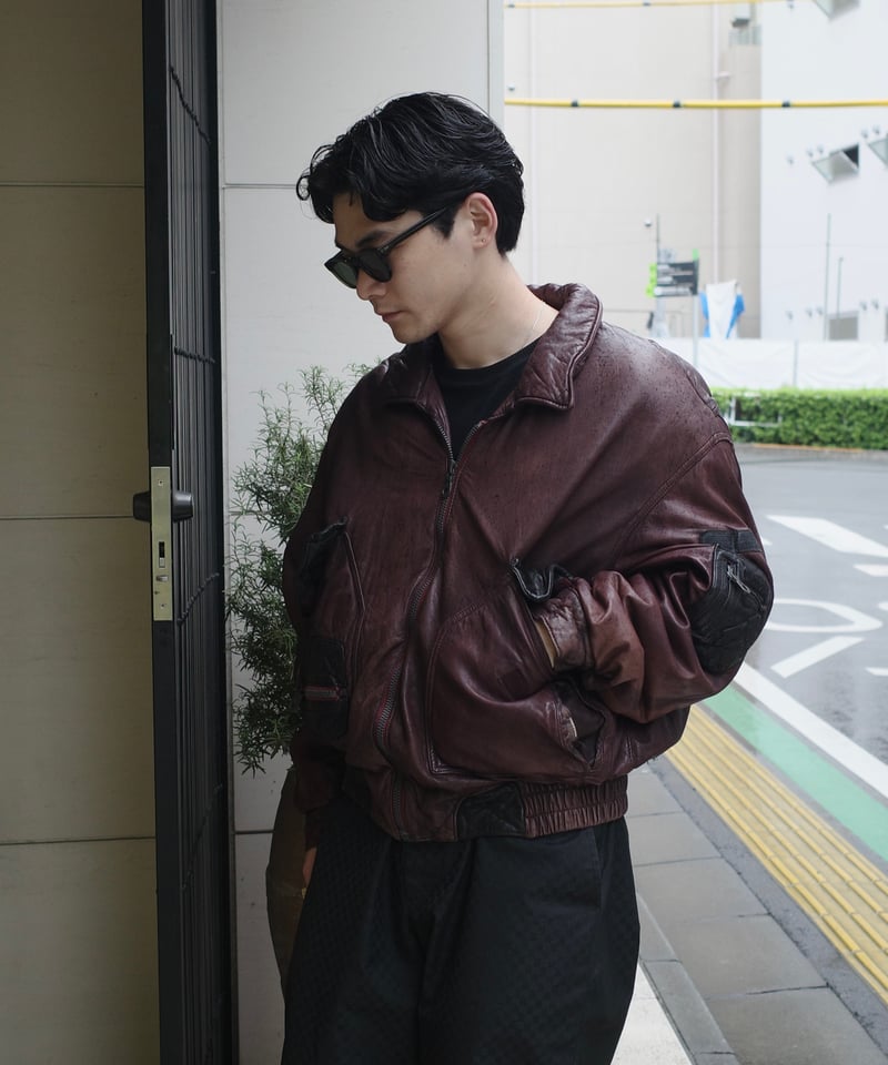80's American Basics Leather Flight Jacket | DA