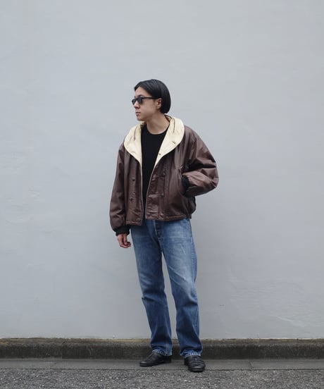 80's C.P.Company Shawl Collar Leather Blouson - Made in Italy