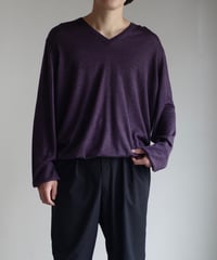 Fay V-neck Wool / Silk High Gauge Knit -Made in ITALY