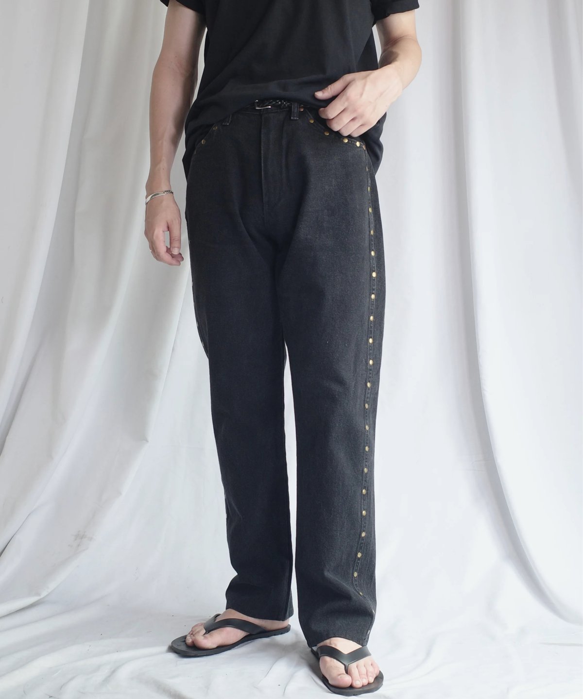 Wrangler Studded Black Denim -4 | DAMAGEDONE 2nd