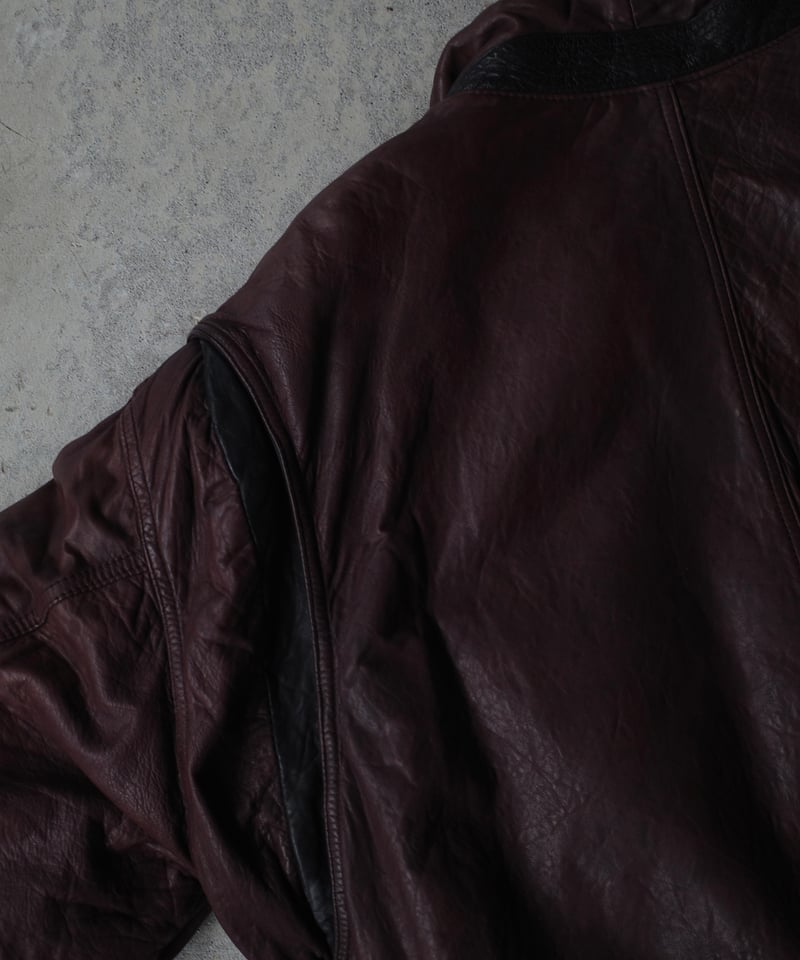 80's American Basics Leather Flight Jacket | DA