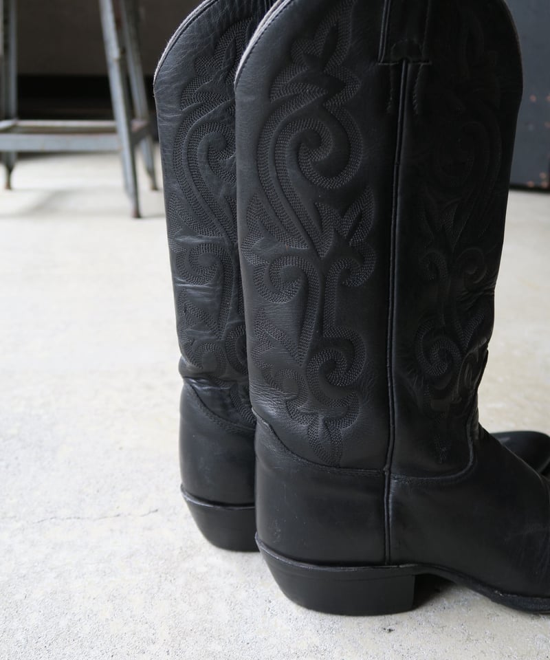 justin boots ウエスタンブーツ　made usa Justin Western boots Black - Made in USA | DAM
