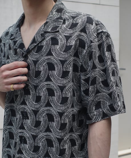 Marks & Spencer Linen Blend Geometric Print Shirt