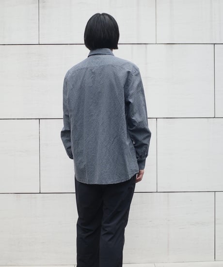 00s Hugo Boss Light Weight Fabric Linen×Cotton Shirt -3