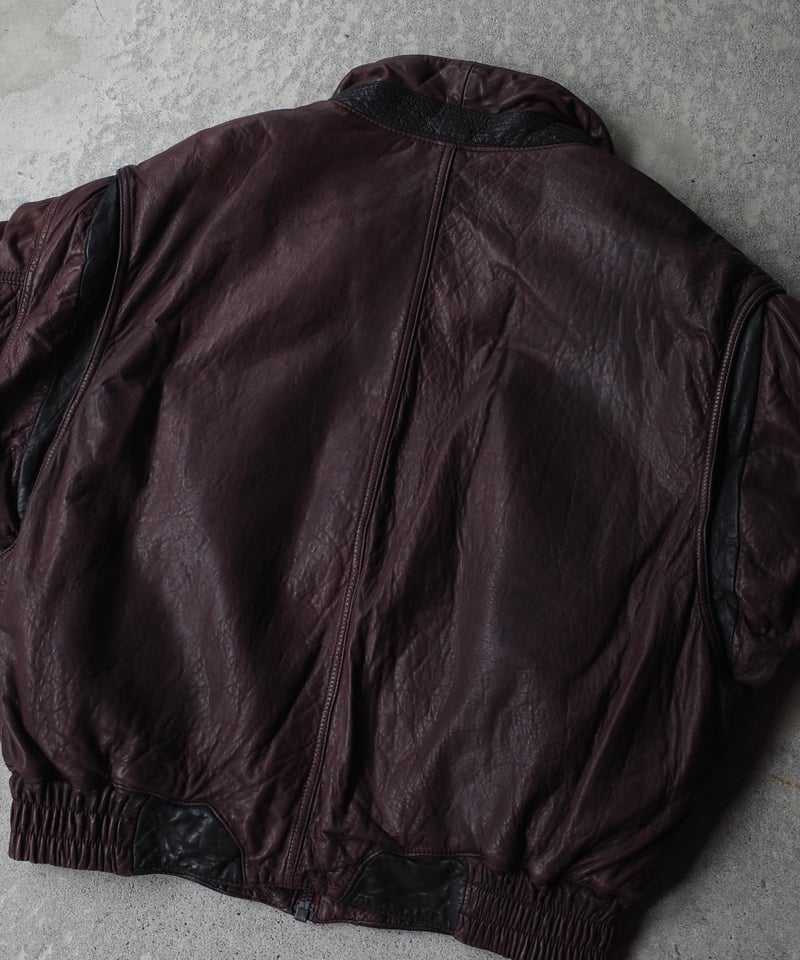 80's American Basics Leather Flight Jacket | DA