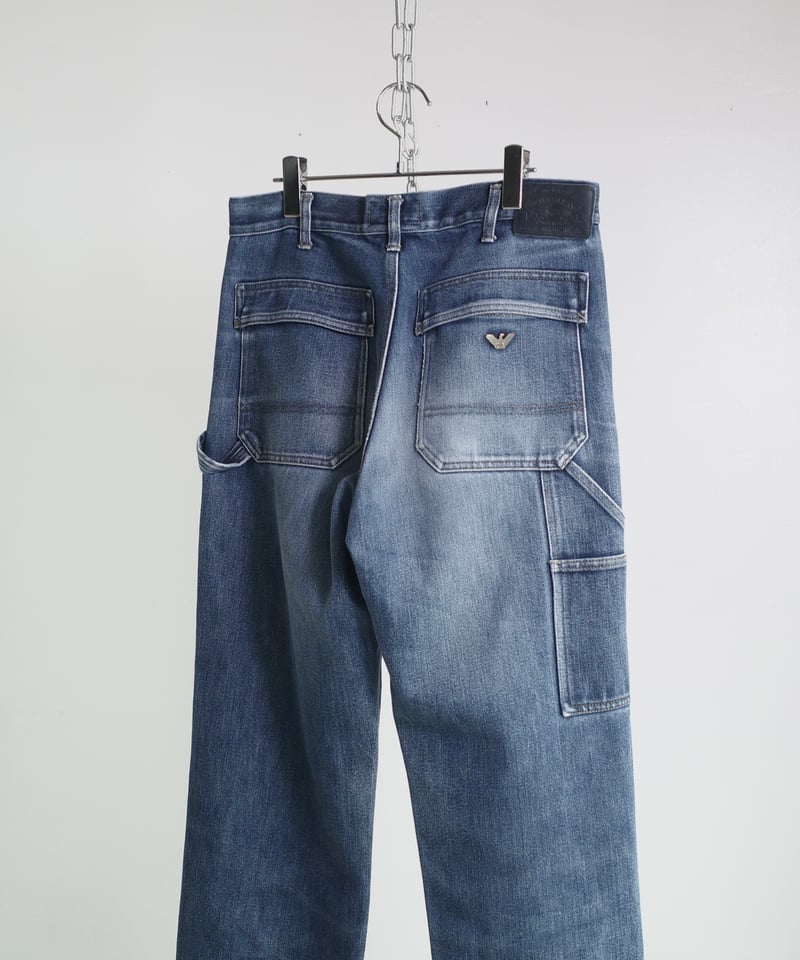 パンツ 90s Armani Jeans overall LAMPO ZIP 90s Armani Jeans Denim Painter Pants -Made in I