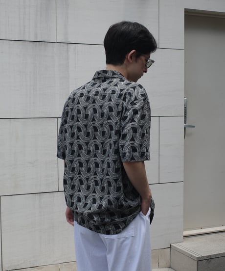 Marks & Spencer Linen Blend Geometric Print Shirt