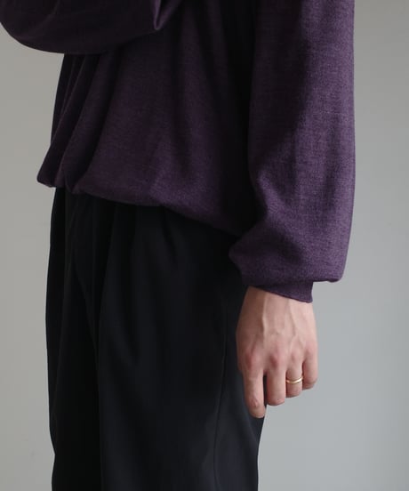 Fay V-neck Wool / Silk High Gauge Knit -Made in ITALY