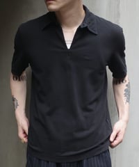Valentino Jeans S/S Zip up Cotton Polo Shirts