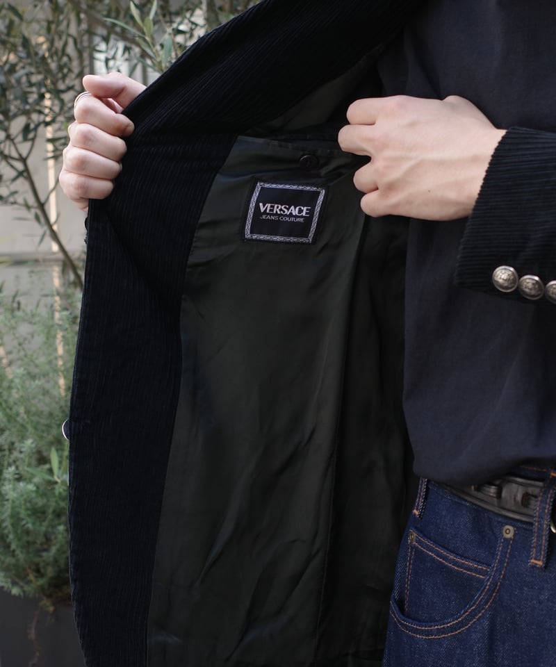 90's VERSACE JEANS COUTURE Corduroy Tailored Ja