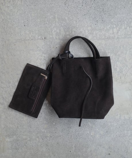 MARLON FIRENZE Calf Leather Mini Shopper Bag - Cioccolato Suede