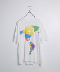 90's World Map T-Shirt -22 Made in USA