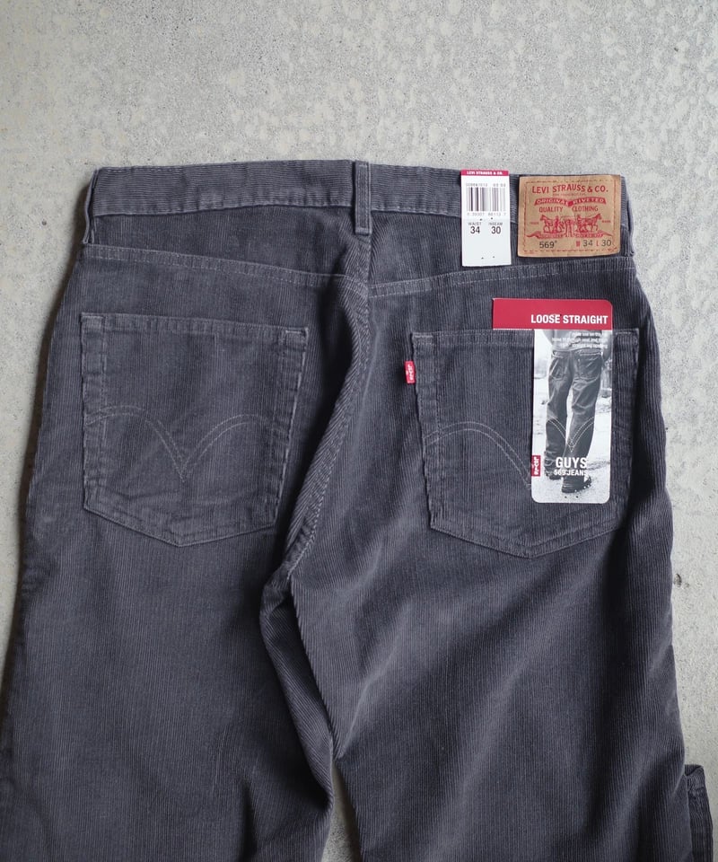 Deadstock Levi's 569 Corduroy Pants -Charcoal |