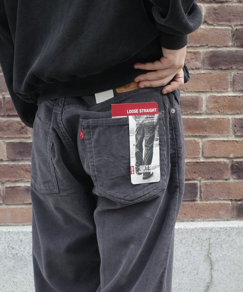Deadstock Levi's 569 Corduroy Pants -Charcoal | DAMAGEDONE 2nd