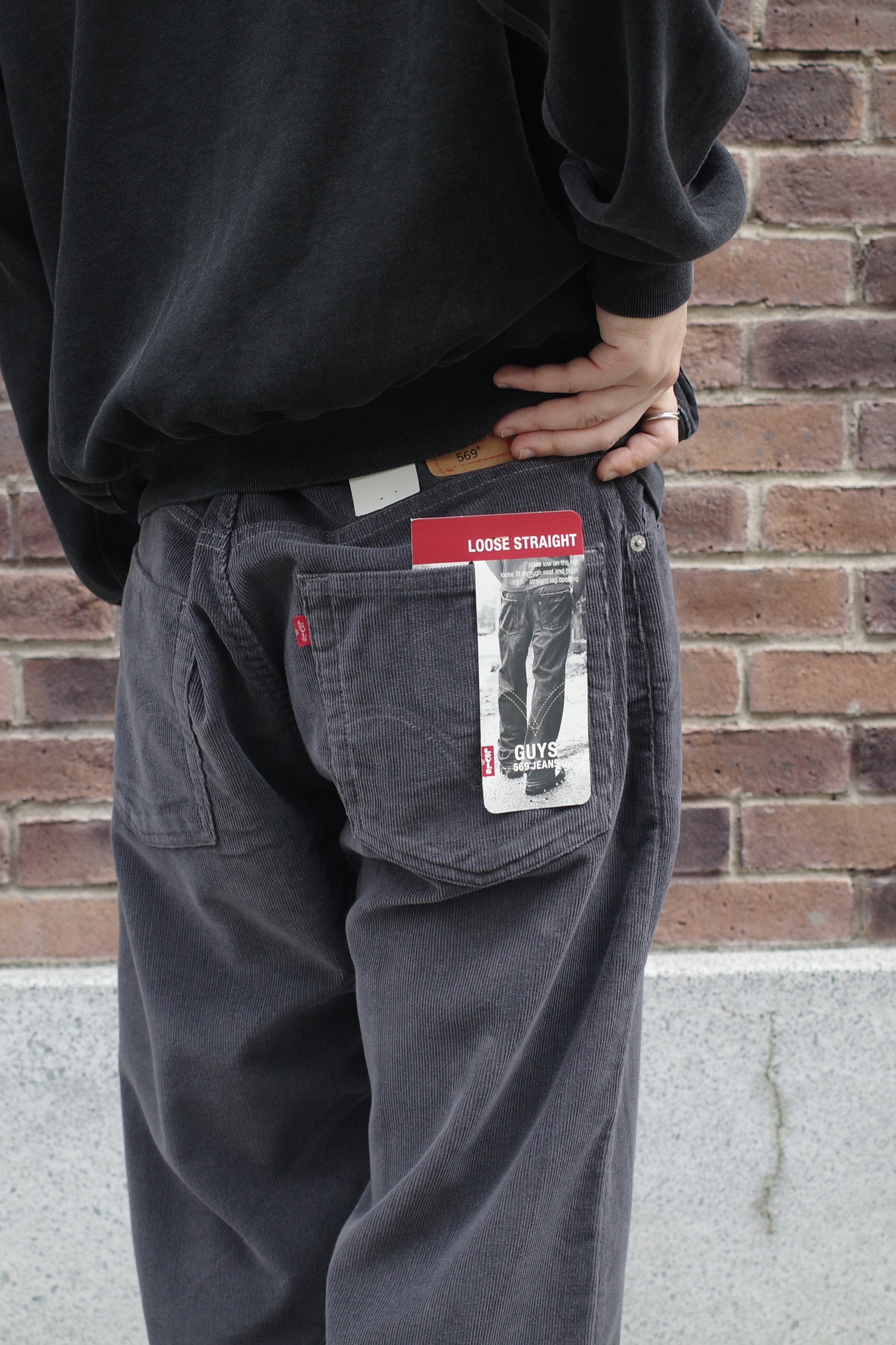 Deadstock Levi's 569 Corduroy Pants -Charcoal |