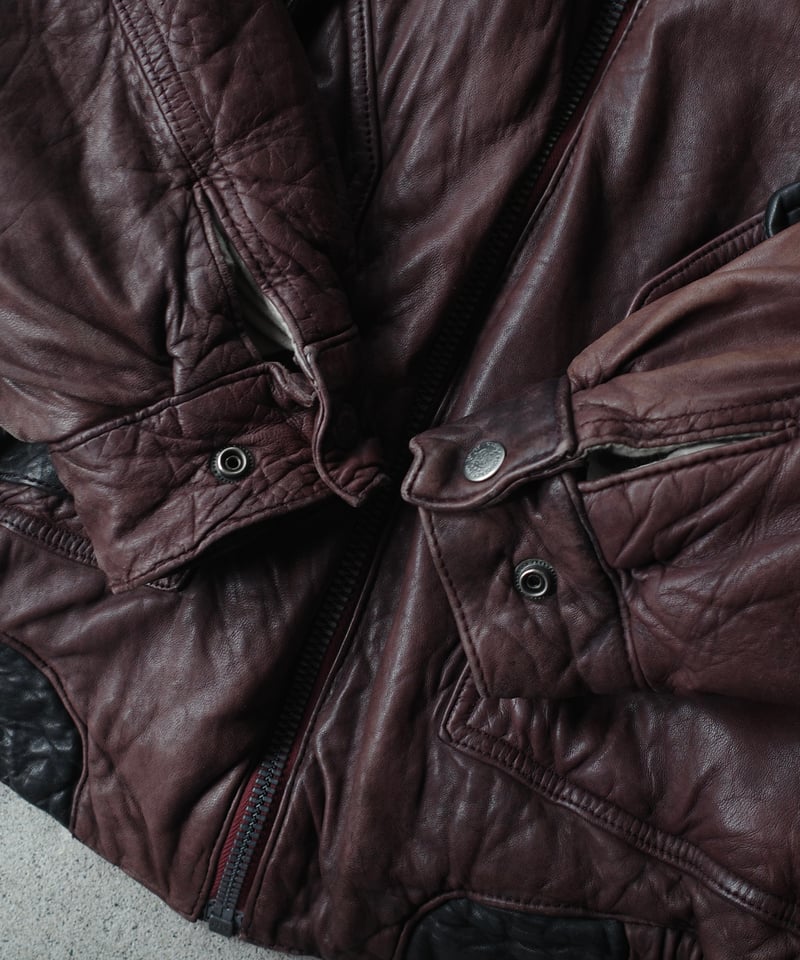 80's American Basics Leather Flight Jacket | DA
