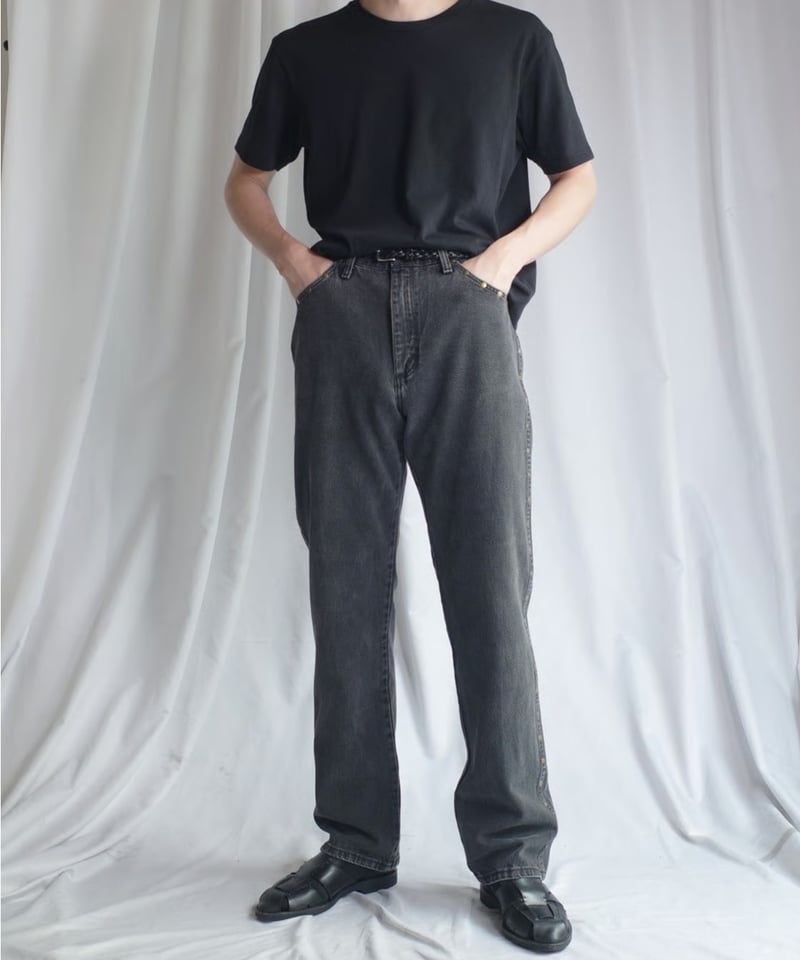 Wrangler Studded Black Denim -1 | DAMAGEDONE 2nd