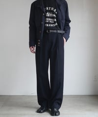 Italy Made Wool 2-Tuck Slacks -3