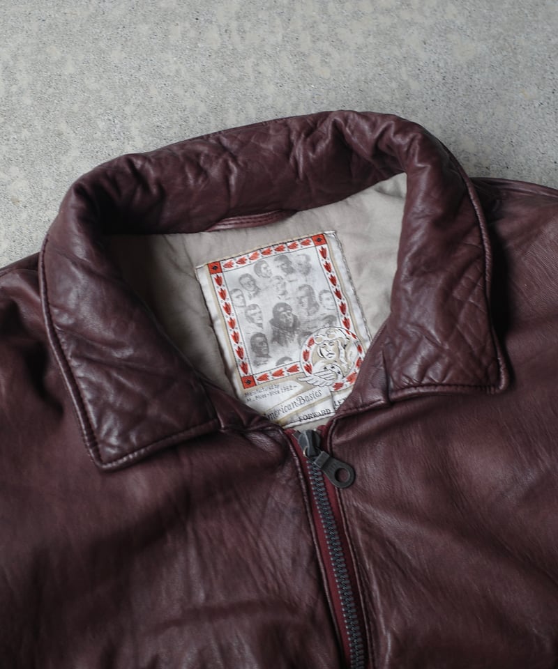 American Basics レザー フライトジャケット 80's American Basics Leather Flight Jacket | DA
