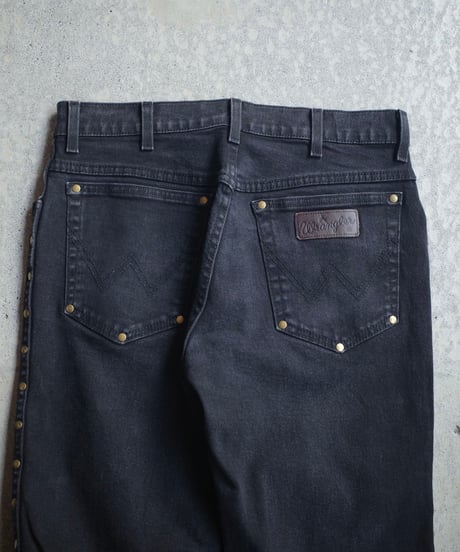 Euro Wrangler Studded Black Denim -3