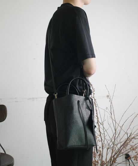 MARLON FIRENZE Calf Leather Mini Shopper Bag - Nero