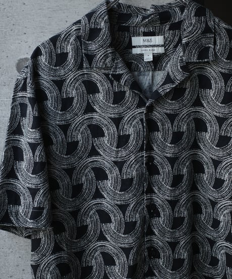 Marks & Spencer Linen Blend Geometric Print Shirt