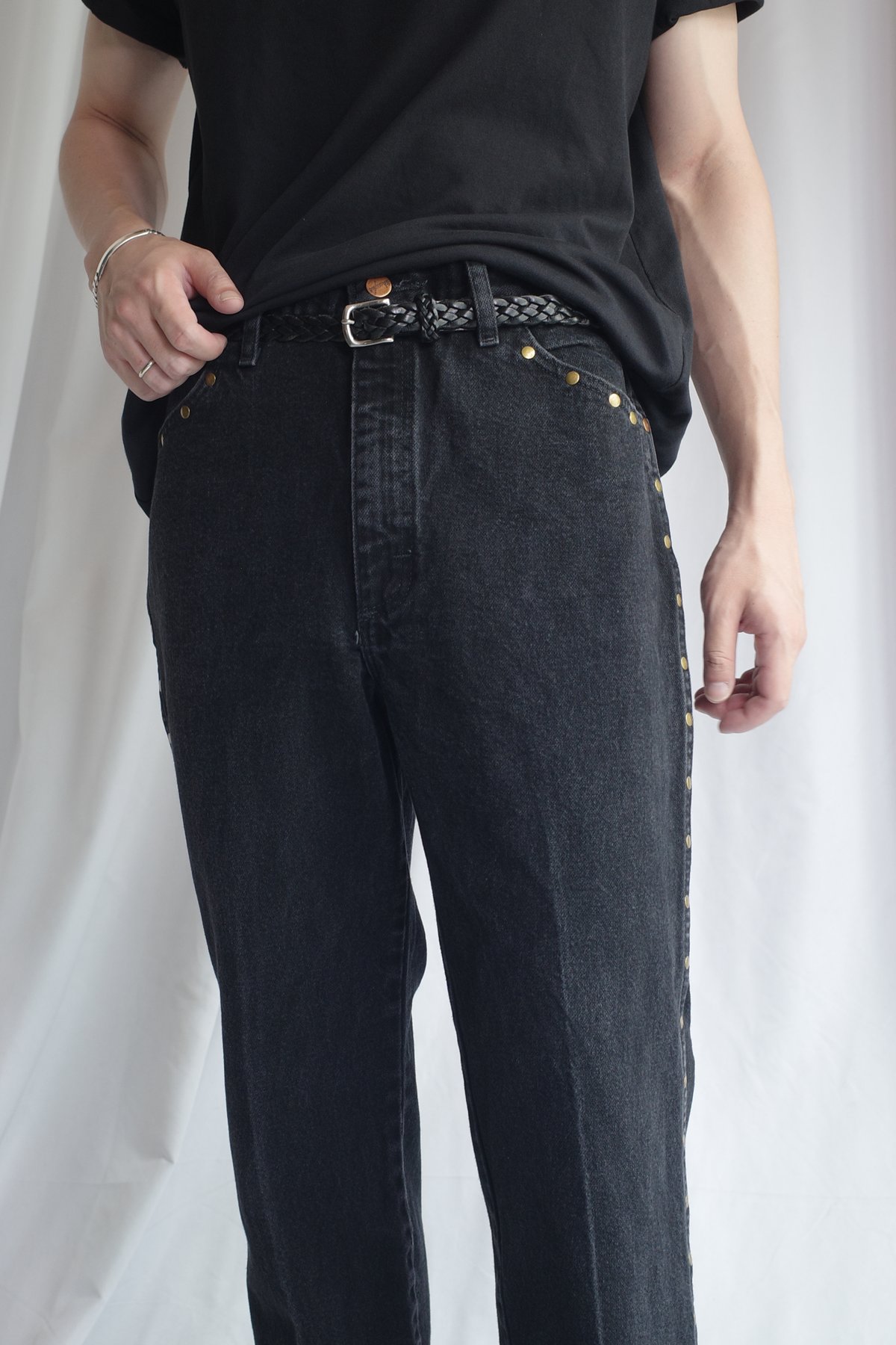 Wrangler Studded Black Denim -7 | DAMAGEDONE 2nd