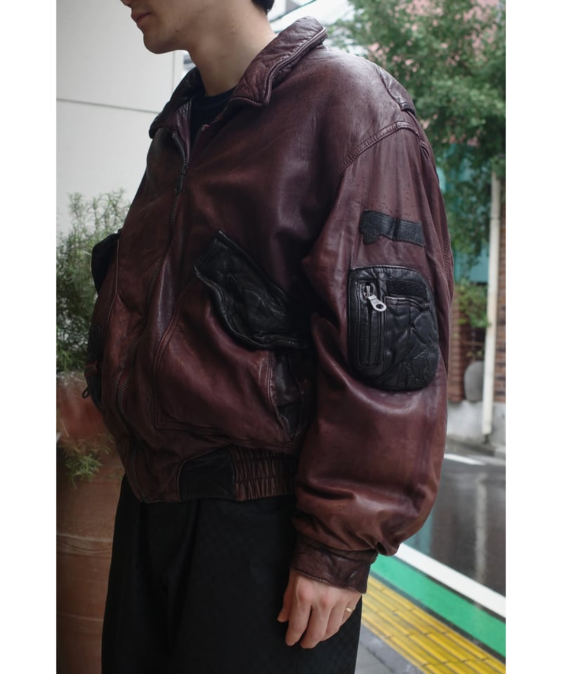 80's American Basics Leather Flight Jacket | DA