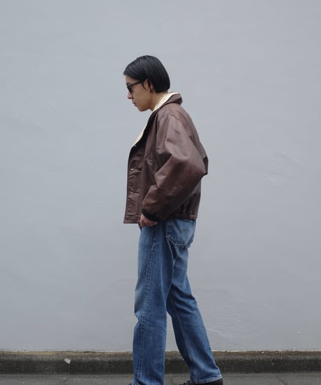 80's C.P.Company Shawl Collar Leather Blouson - Made in Italy