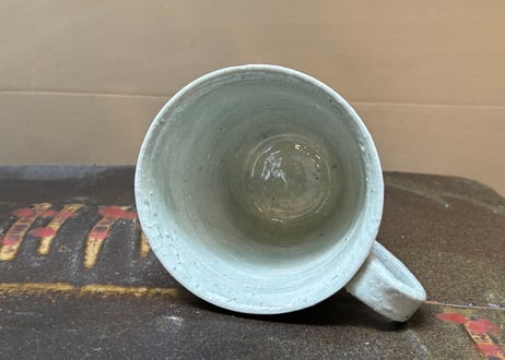 松尾三希子　半磁器色絵ピンクのマグA1
