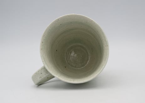 松尾三希子　半磁器色絵緑のマグB3