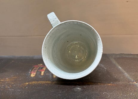 松尾三希子　半磁器色絵緑のマグB3