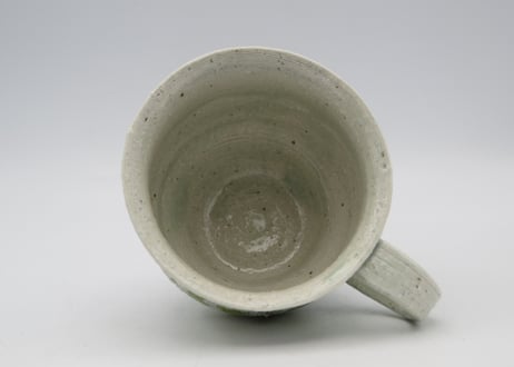松尾三希子　半磁器色絵緑のマグB1