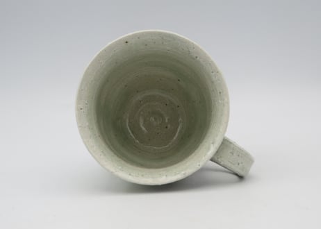 松尾三希子　半磁器色絵緑のマグB2