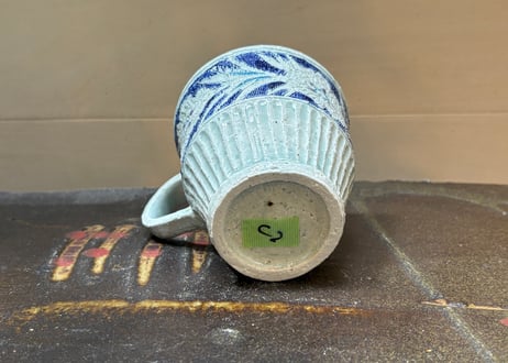 松尾三希子　半磁器色絵緑のマグC2